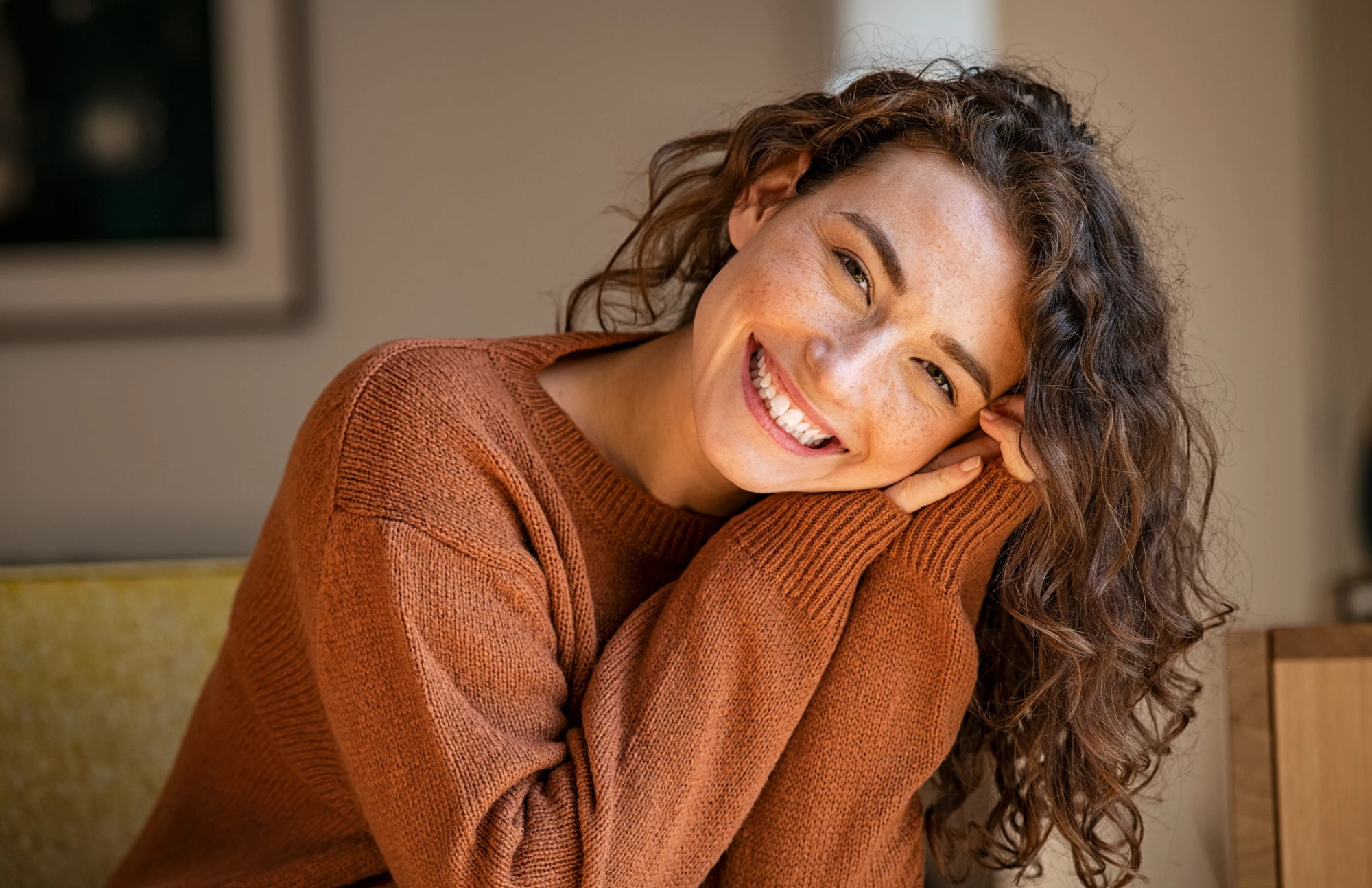Happy patient with healthy smile